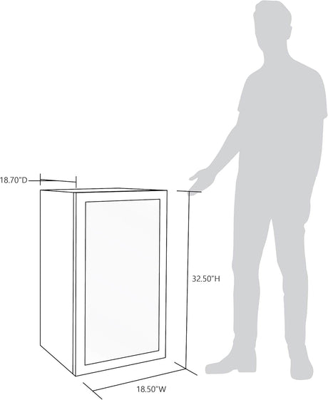 Newair Freestanding Beverage Fridge with Adjustable Shelves, 126 Cans - Certified Refurbished