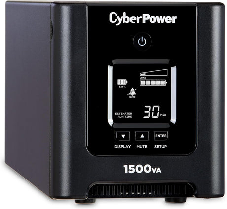 CyberPower PFC Sinewave UPS System, 1500VA/1050W, 8 Outlets, AVR, Mini-Tower - Certified Refurbished