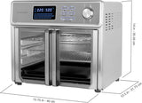 Kalorik MAXX 26 Quart 10-in-1 Countertop Toaster Oven & Air Fryer Combo, Glass French Door, 9 Accessories, 1700-Watts, Stainless Steel