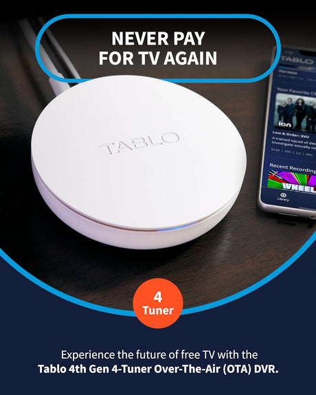 Tablo 4th Gen 4-Tuner Over-The-Air (OTA) DVR - Certified Refurbished