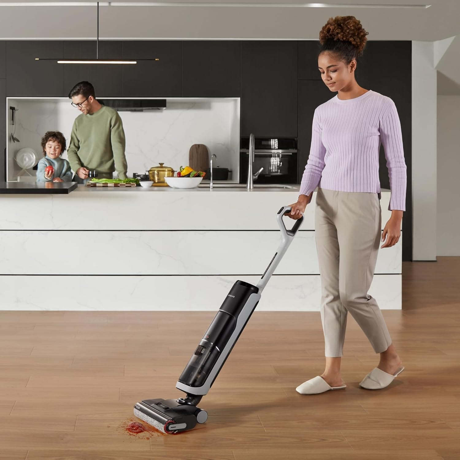 Dreame H14 Cordless Vacuum Mop, 180° Lie-Flat Wet Dry Cleaner, 140°F Brush Washing, Fast Hot Air Drying in 5 Min, Smart Hard Floor Cleaner