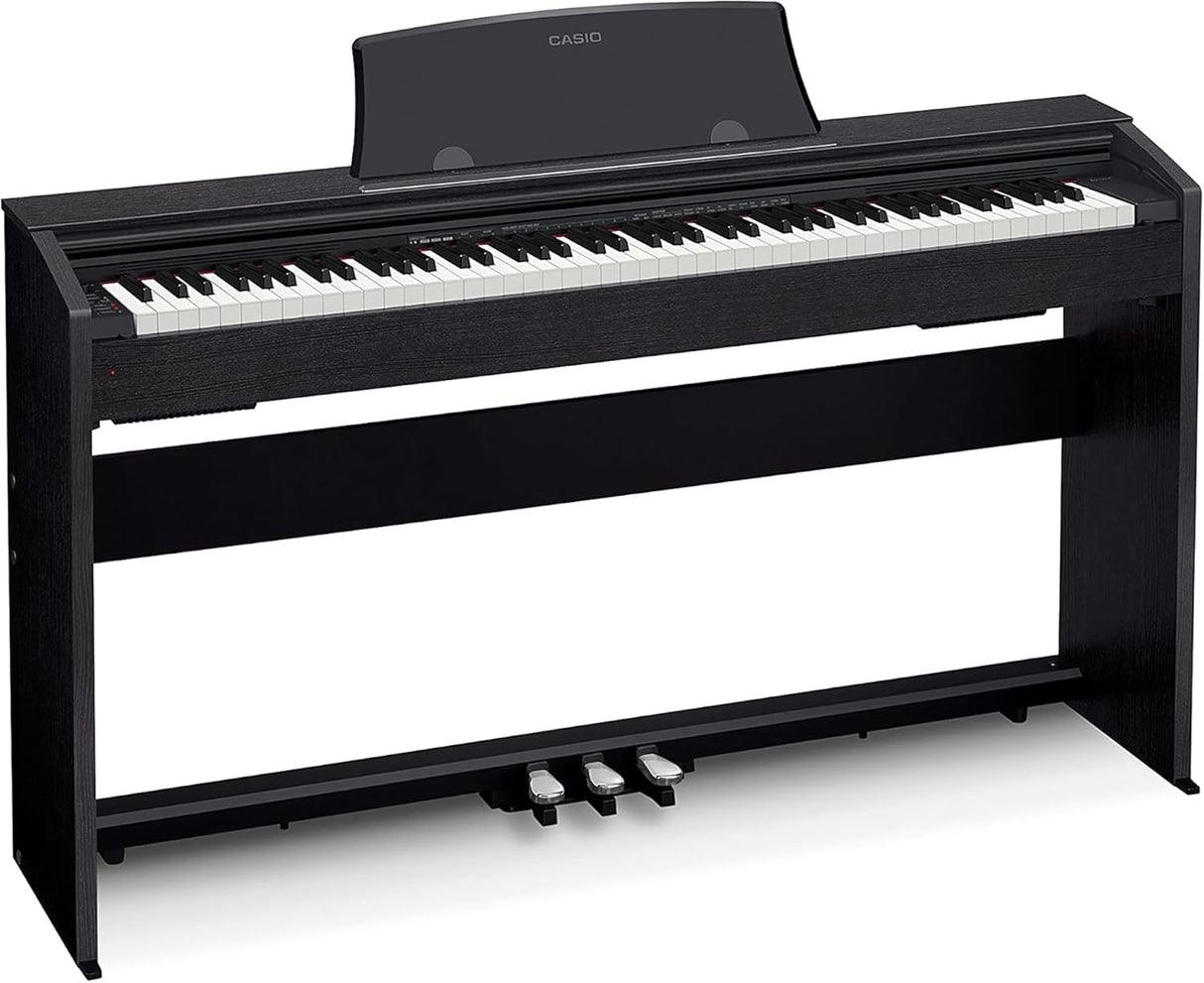 Casio Privia PX770BK 88-Key Digital Piano, Tri-Sensor Hammer Action, Damper Resonance, 3 Pedals, Concert Play, Black