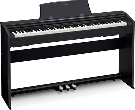 Casio Privia PX770BK 88-Key Digital Piano, Tri-Sensor Hammer Action, Damper Resonance, 3 Pedals, Concert Play, Black