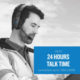 BlueParrott Noise Cancelling Trucker Bluetooth Headset, Updated Design, Industry Leading Sound & Comfort, 24H Talk Time, Black - Refurbished