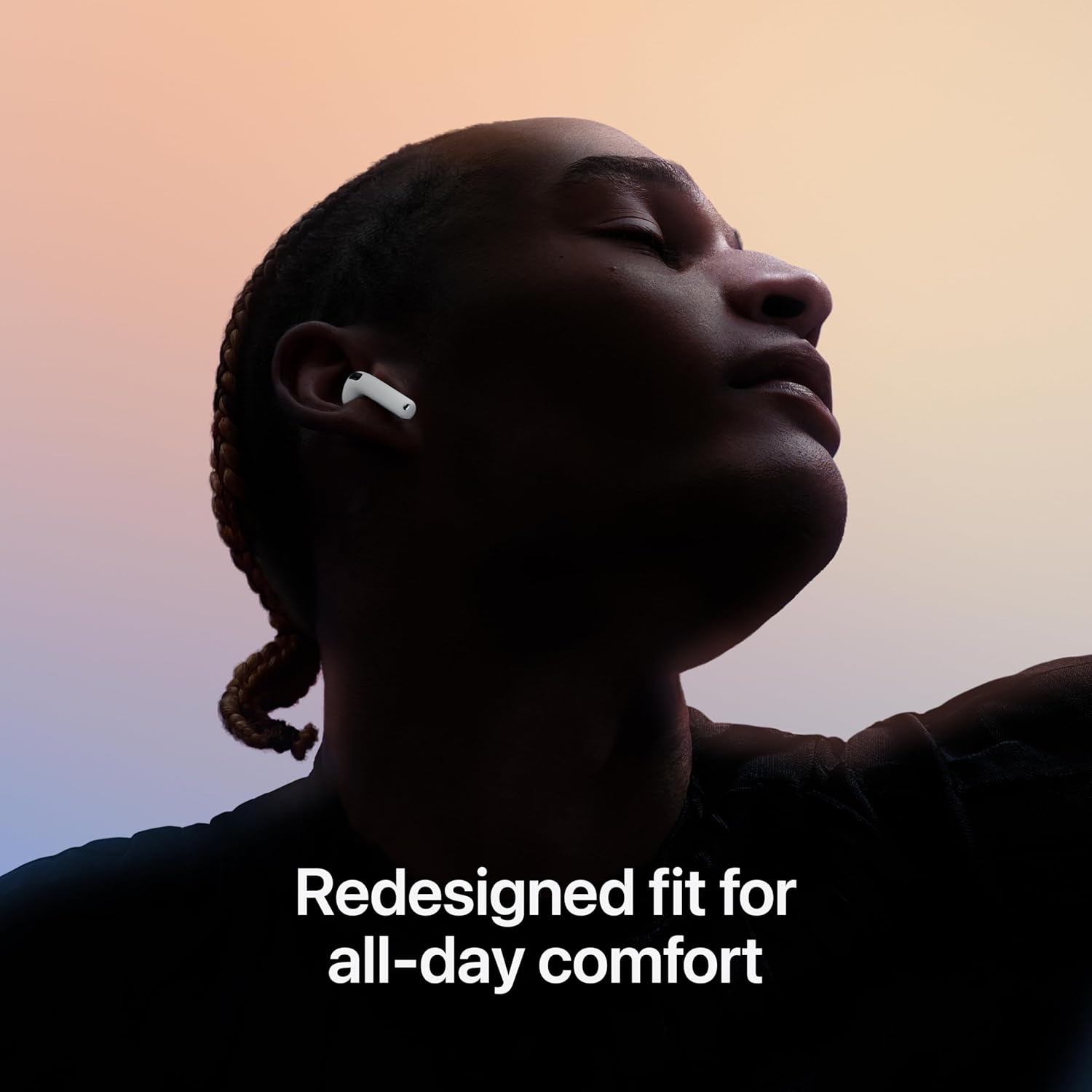 Apple AirPods 4 Wireless Earbuds with USB-C Charging Case, Bluetooth, H2 Chip, Sweat and Water Resistant, 30-Hour Battery Life, White