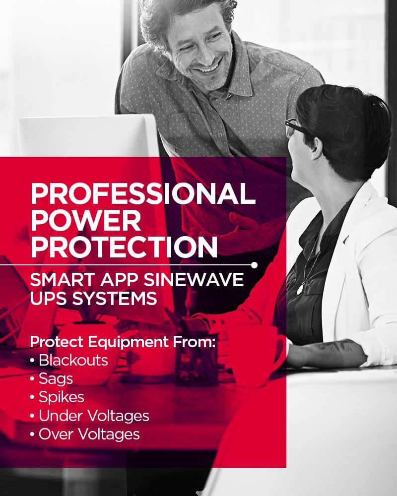 CyberPower Smart App Sinewave UPS System, 1500VA/1500W, 8 Outlets, 2U Rack/Tower, RMCARD205 Pre-Installed - Certified Refurbished