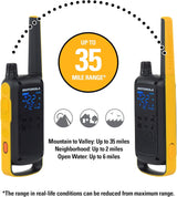 Motorola Solutions Rechargeable Two-Way Radios, Dual Pack, Black/Yellow