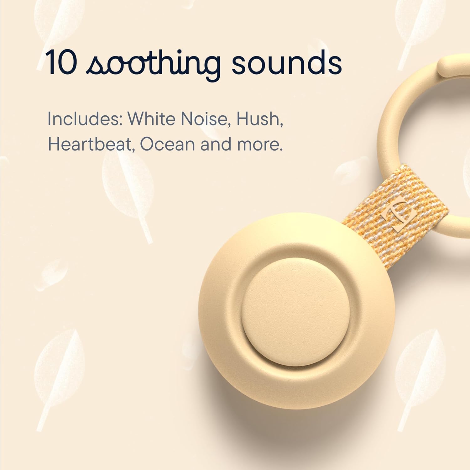 Hatch Go Portable Sound Machine for Babies and Kids, Sleep Soother, 10 Soothing Sounds, White Noise, Travel, Honey - Certified Refurbished