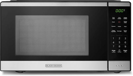 Black+Decker 0.9 Cu. Ft. Countertop Microwave Oven with 6 Auto Menus, Child Lock, Memory Function, 10 Power Levels - Certified Refurbished