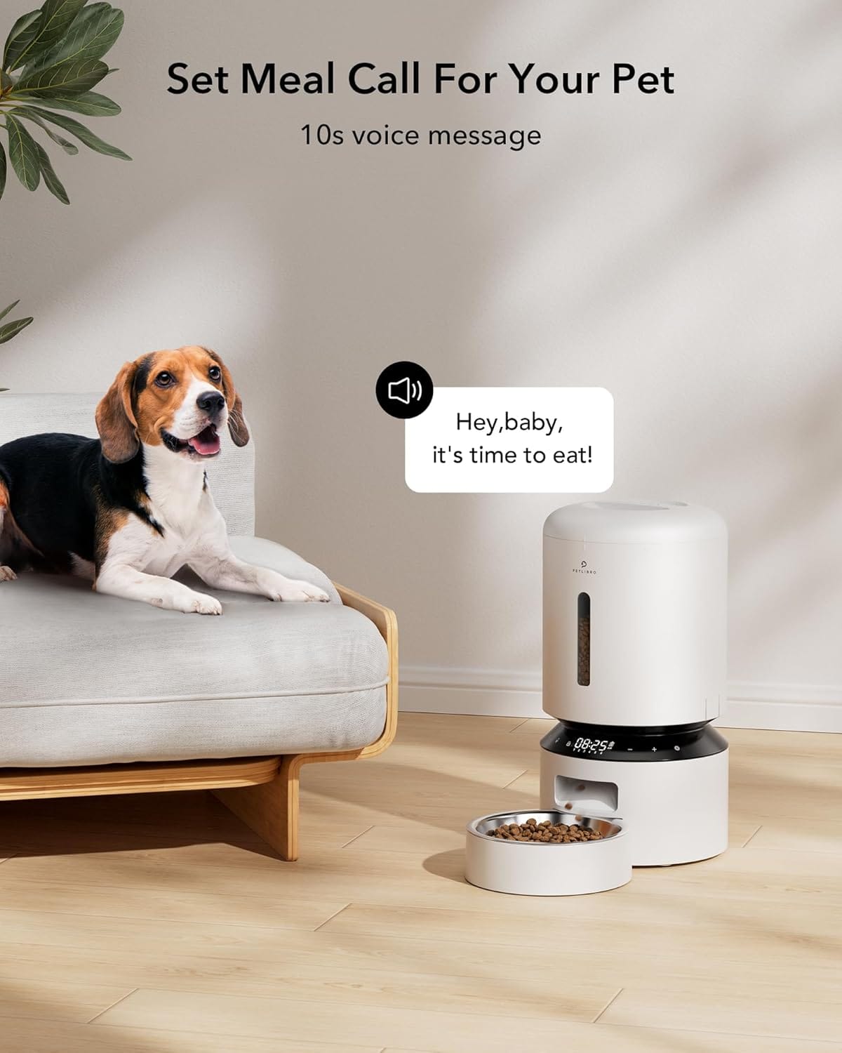 Petlibro Granary Automatic Pet Feeder, 5G Wi-Fi, 5L, Low Food Sensor, White - Certified Refurbished