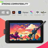 ViewSonic 12" Drawing Tablet, Full HD Display, 8192 Pressure Pen, Tilt Support, Mac/Windows Compatible