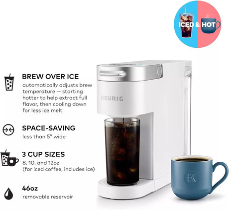 Keurig K-Iced Plus Single Serve Coffee Maker, White - Certified Refurbished