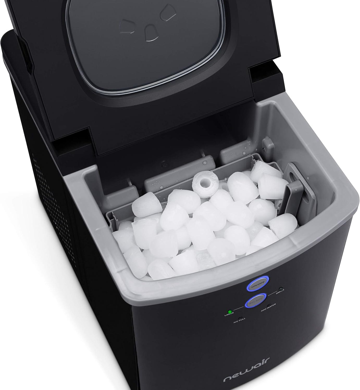 Newair Portable Ice Maker with 2 Ice Sizes, 33 lbs of Ice a Day, Black - Certified Refurbished