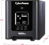 CyberPower PFC Sinewave UPS System, 1500VA/1050W, 8 Outlets, AVR, Mini-Tower - Certified Refurbished