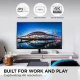 ViewSonic 27" IPS 4K Monitor with Ultra-Thin Bezels, 60 Hz, Black - Certified Refurbished