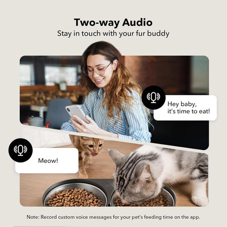 Petlibro Automatic Pet Feeder with Camera for Two Pets, 1080P HD Video with Night Vision, 5G Wi-Fi, 2-Way Audio - Certified Refurbished