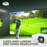 ViewSonic 5000 Lumens 1080p Laser Projector, White - Certified Refurbished