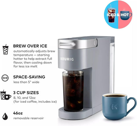 Keurig K-Iced Plus Single Serve Coffee Maker, Artic Gray - Certified Refurbished