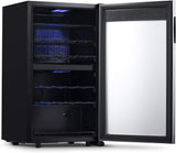 Newair Dual Zone Wine Fridge with Adjustable Racks, 28 Bottles, Stainless Steel - Certified Refurbished