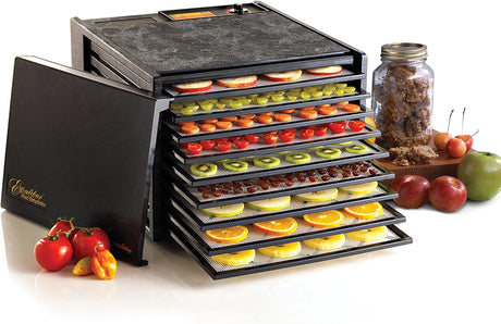 Excalibur Electric 9-Tray Food Dehydrator, Adjustable Thermostat, Accurate Temperature Control, Fast Drying, 15 Sq. Ft. Space, 600-Watts, Black