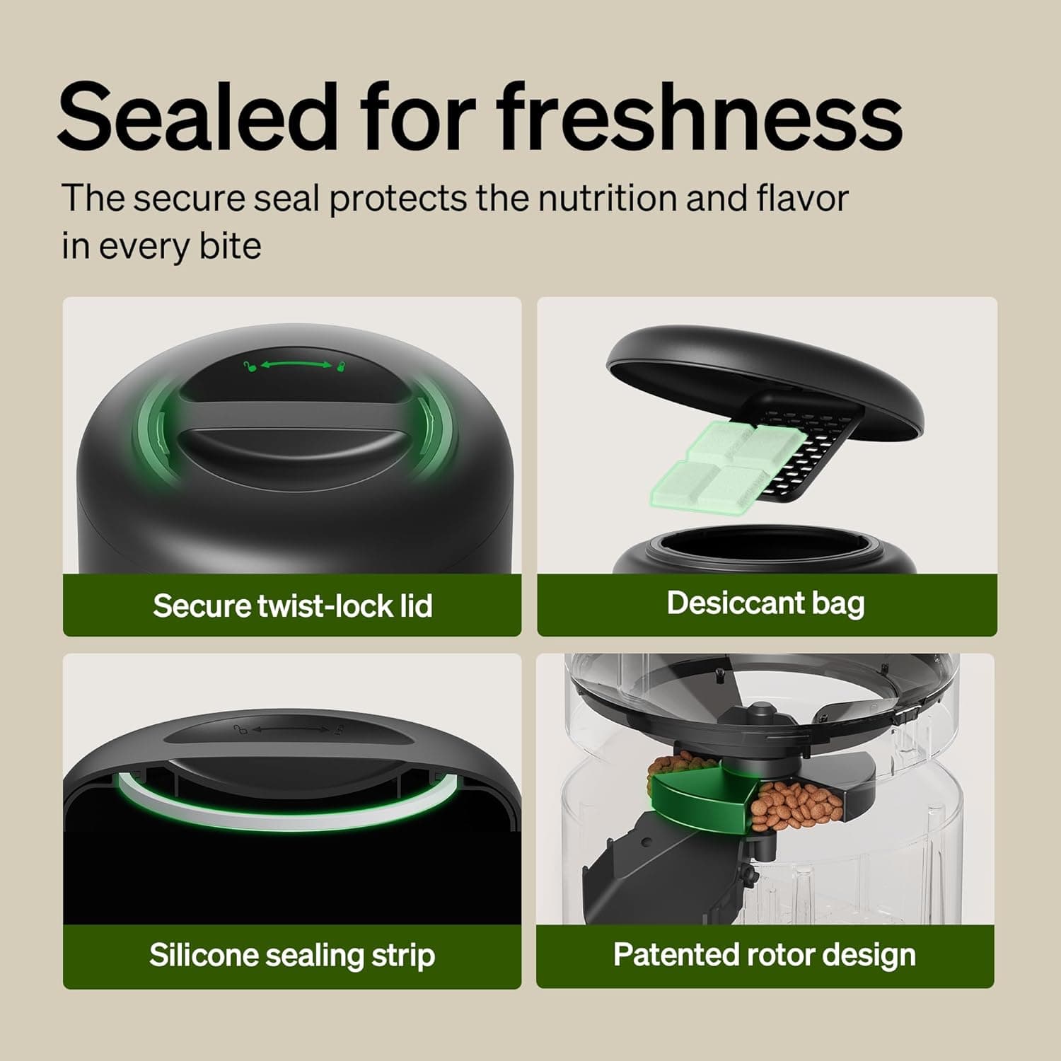 Petlibro Granary Automatic Pet Feeder, 5G Wi-Fi, 5L, Low Food Sensor, Black - Certified Refurbished