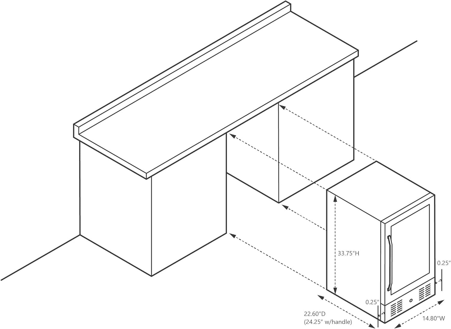 Newair 15" Built-in Beverage Fridge, 96 Cans, Stainless Steel - Certified Refurbished