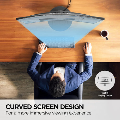 ViewSonic 24 Inch Full HD 1080p Frameless Curved Monitor - Certified Refurbished