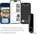 Arlo Video Doorbell 2nd Gen 2K, White - Certified Refurbished