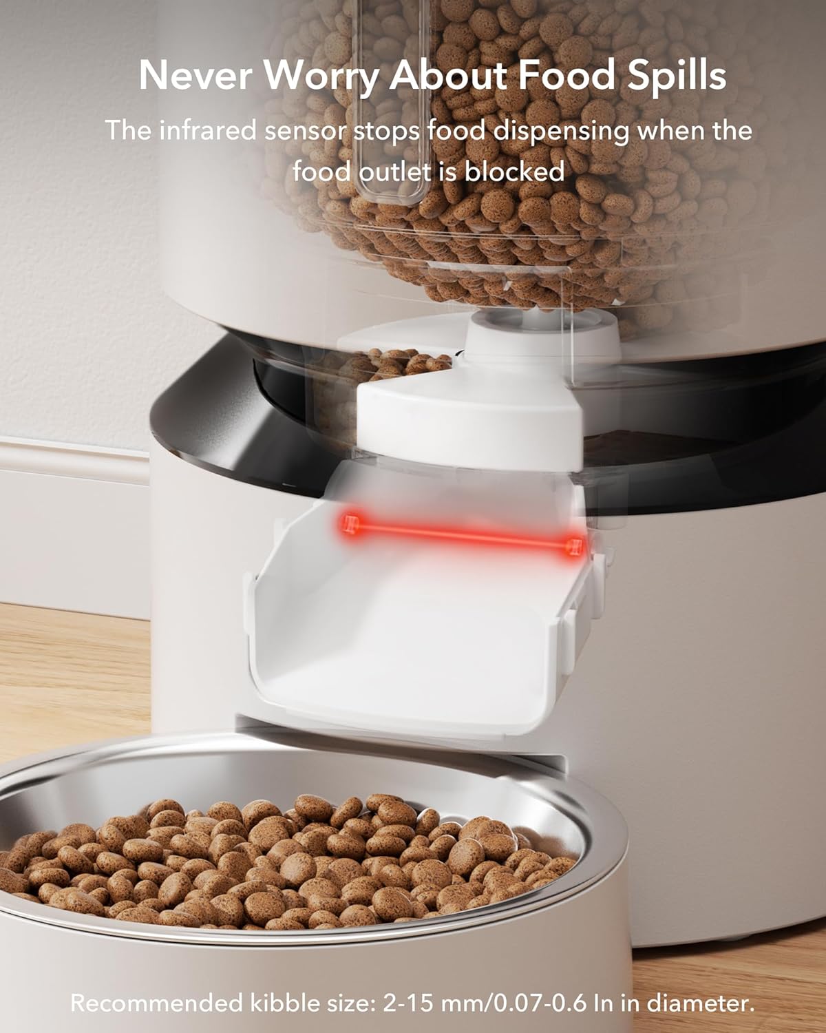 PETLIBRO Granary 5L Automatic Pet Feeder, Single Tray, White - Certified Refurbished