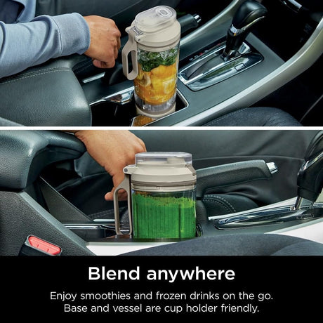 Ninja Blast Max Personal Cordless Blender for Smoothies, Blend, Ice Crush, 22 oz. Twist & Go Vessel, Cream - Certified Refurbished