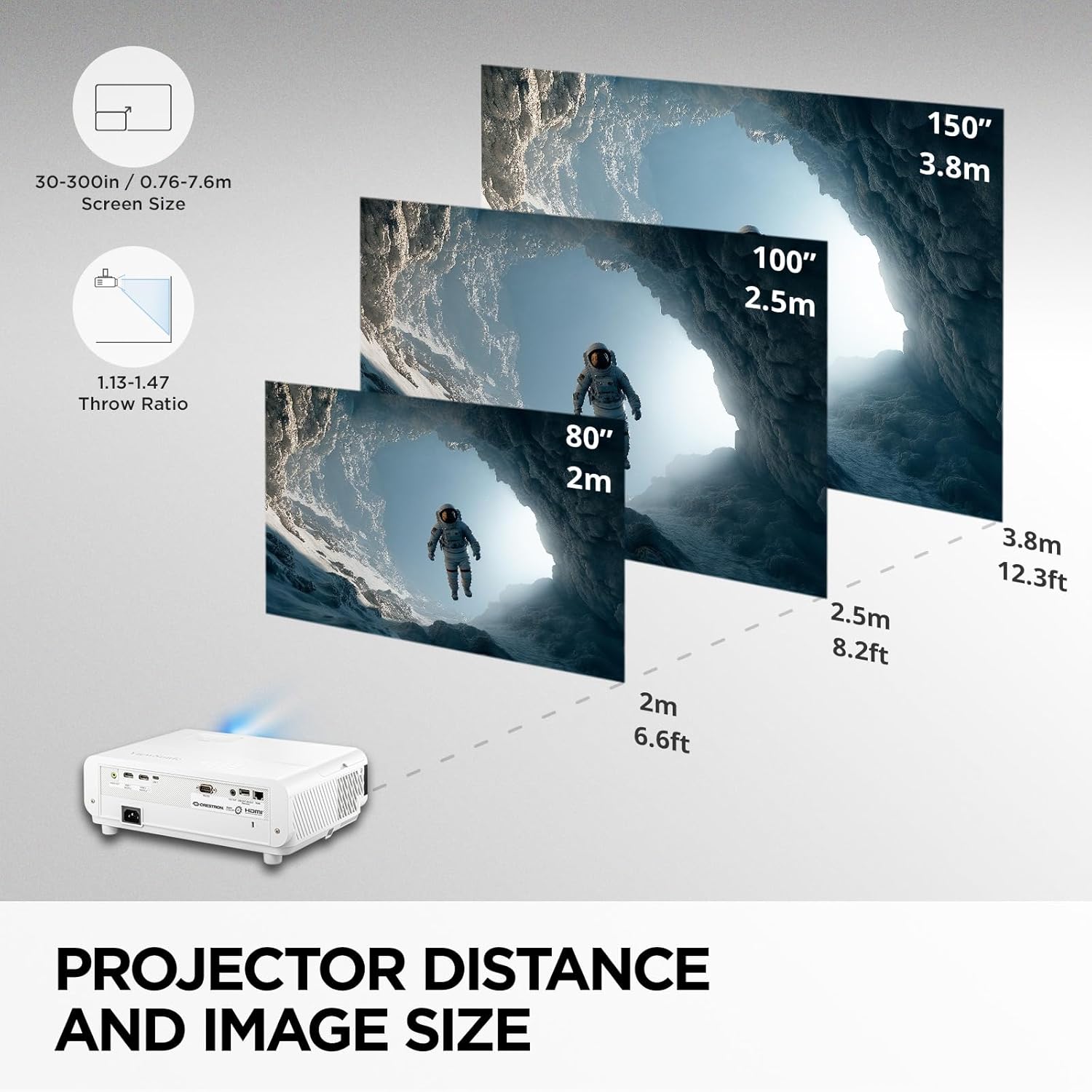 ViewSonic UHD 4K Gaming Projector Designed for Xbox with 4.2ms Response Time, White - Certified Refurbished