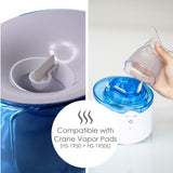 Crane 0.5 Gal Steam Inhaler & Warm Mist Humidifier, Bedroom Sinus Vaporizer, HSA/FSA Eligible, Blue/White
