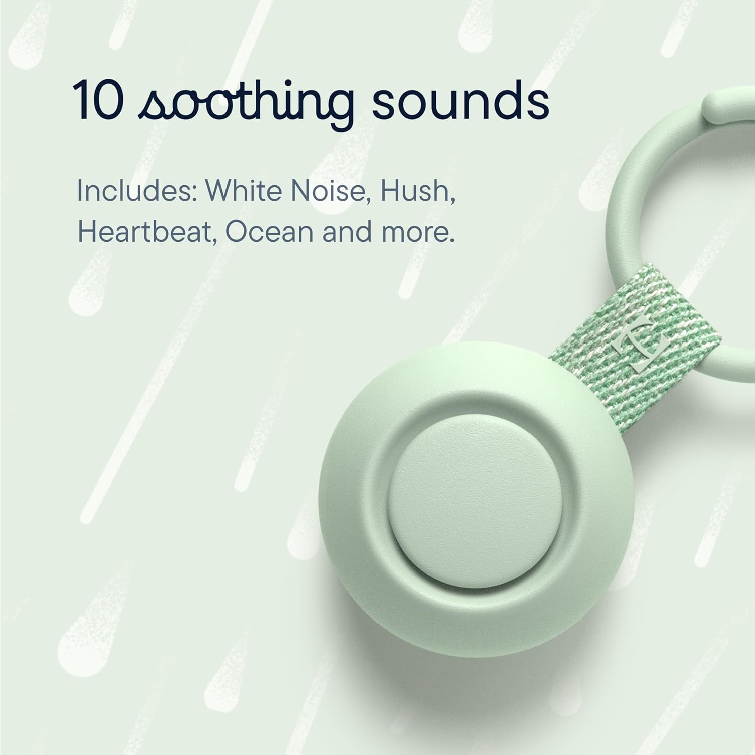 Hatch Go Portable Sound Machine for Babies and Kids, Sleep Soother, 10 Soothing Sounds, White Noise, Travel, Mint - Certified Refurbished