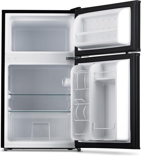 Newair Compact Mini Fridge with Freezer, 3.1 Cu. Ft., Gray - Certified Refurbished