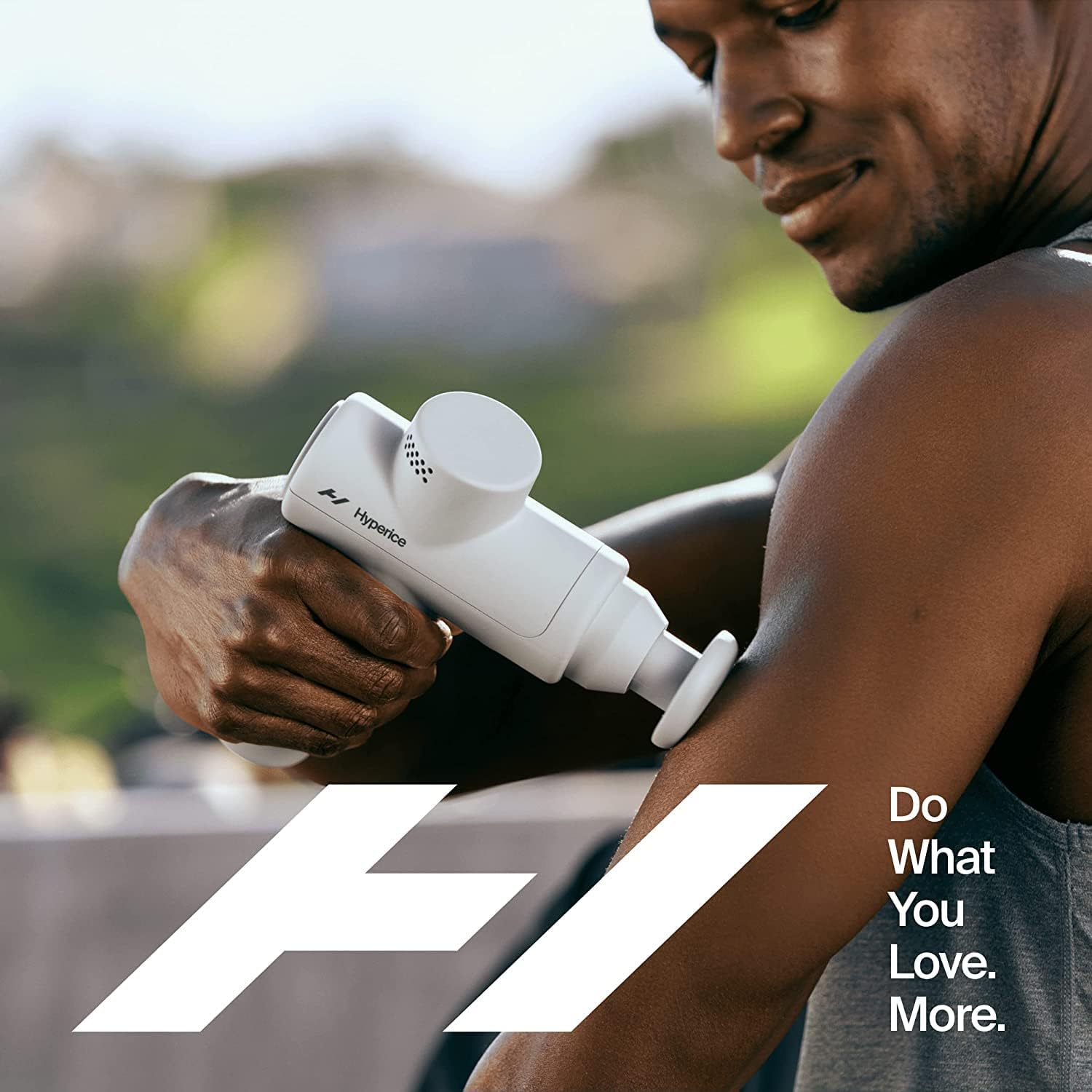 Hypervolt Go 2 Massage Gun, Quiet Glide Tech, 3 Speeds, 2 Heads, Relieves Sore Muscles and Stiffness, FSA and HSA Eligible, Arctic Grey