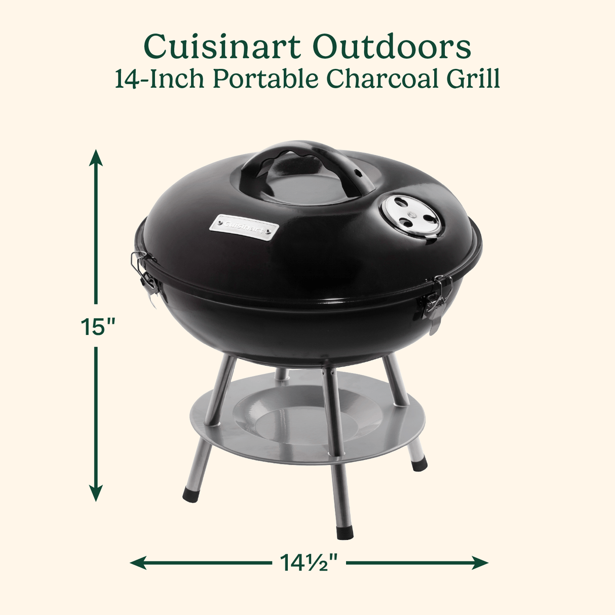 Cuisinart 14" Charcoal Grill, Black