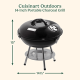 Cuisinart 14" Charcoal Grill, Black