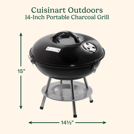 Cuisinart 14" Charcoal Grill, Black