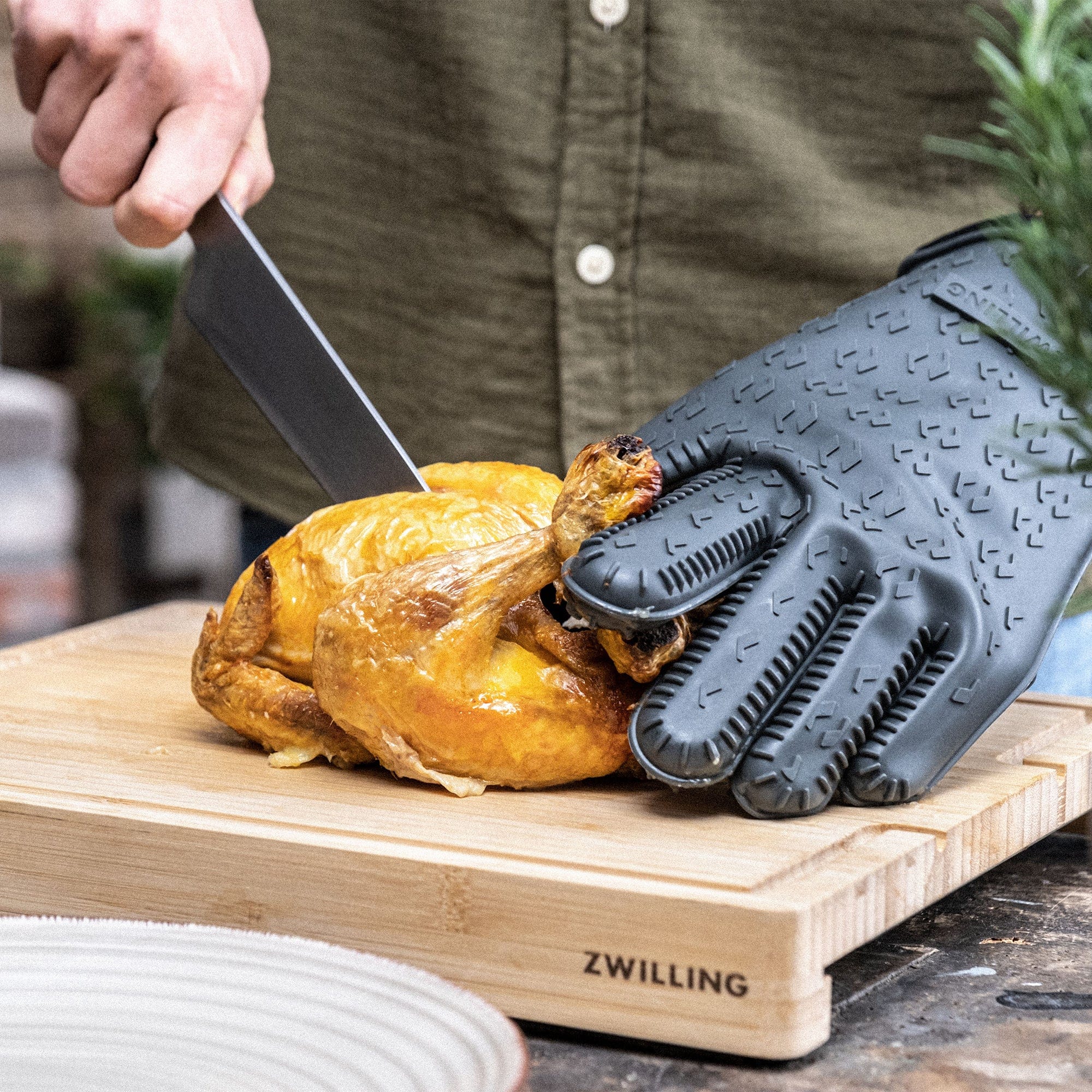 Zwilling BBQ+ 3-pc Silicone Grill Mat & Gloves Set