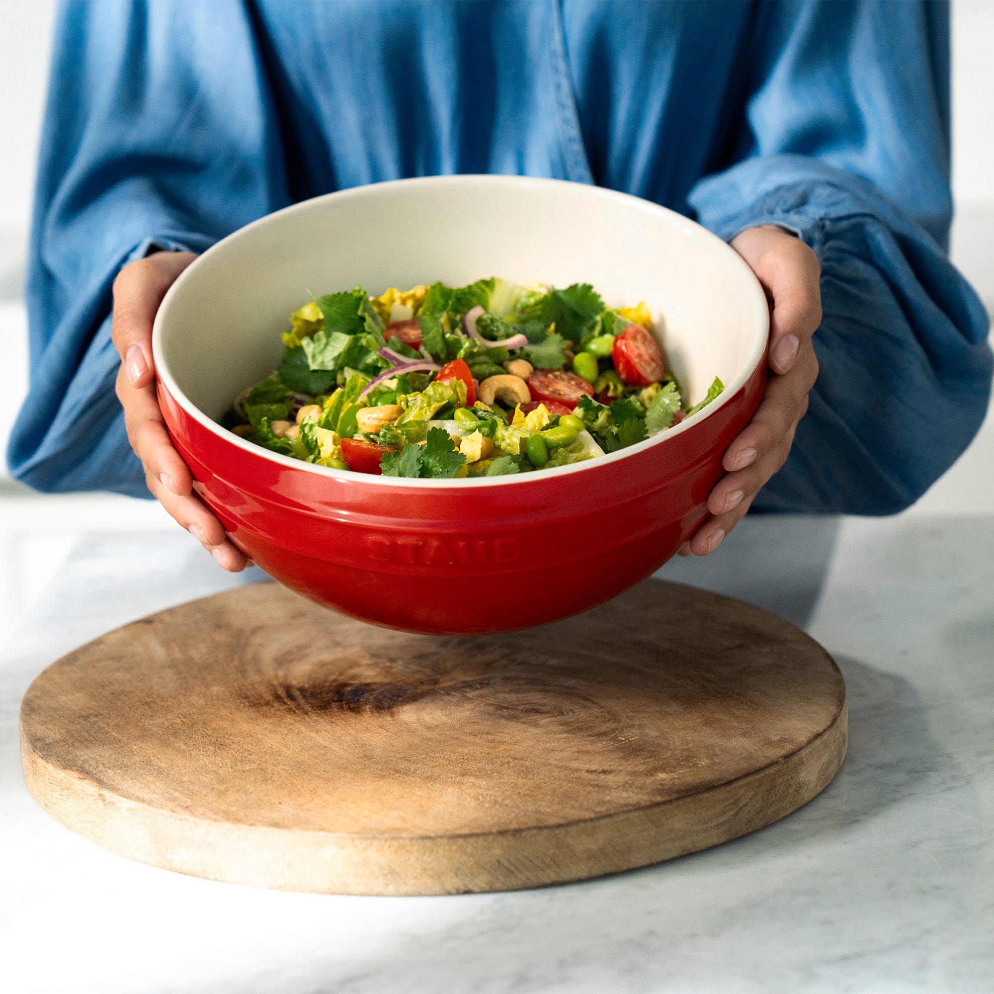 Staub Ceramic 2-pc Nested Mixing Bowl Set - Cherry