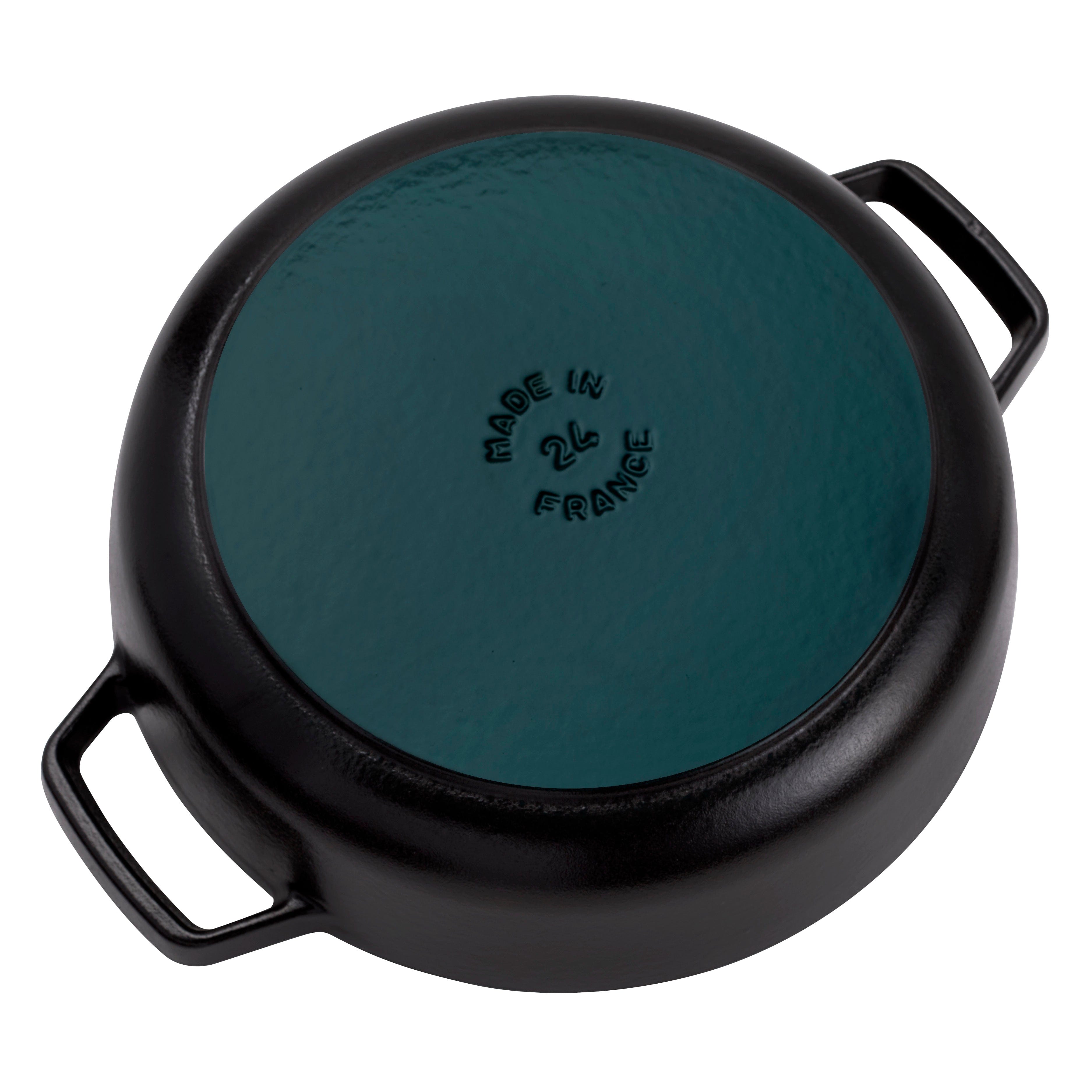 Staub Cast Iron 2.5-qt Braiser with Dragon Lid - Matte Black