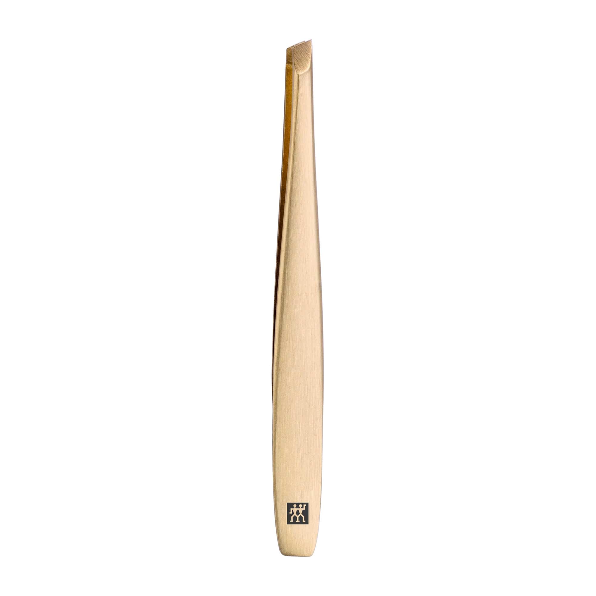 Zwilling Beauty Twinox Slant Tip Tweezers, Slanted Tip for Precise Hair Plucking, Durable Stainless-Steel Tweezers, Premium Facial Care, Gold Edition