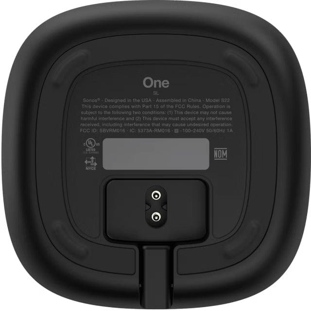 Sonos One SL Smart Connected Speaker, WiFi-Enabled, Stereo Sound, Black - Refurbished