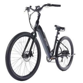 GoTrax Adult Transit 27.5" Step-Through Electric Hybrid Bike, Black - Certified Refurbished