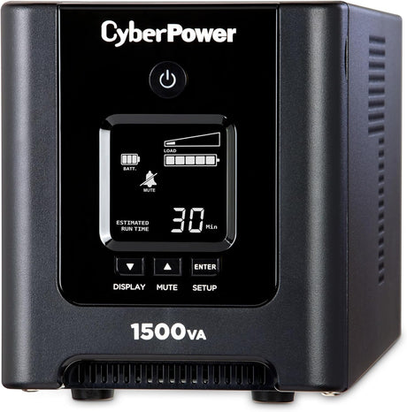 CyberPower PFC Sinewave UPS System, 1500VA/1050W, 8 Outlets, AVR, Mini-Tower - Certified Refurbished