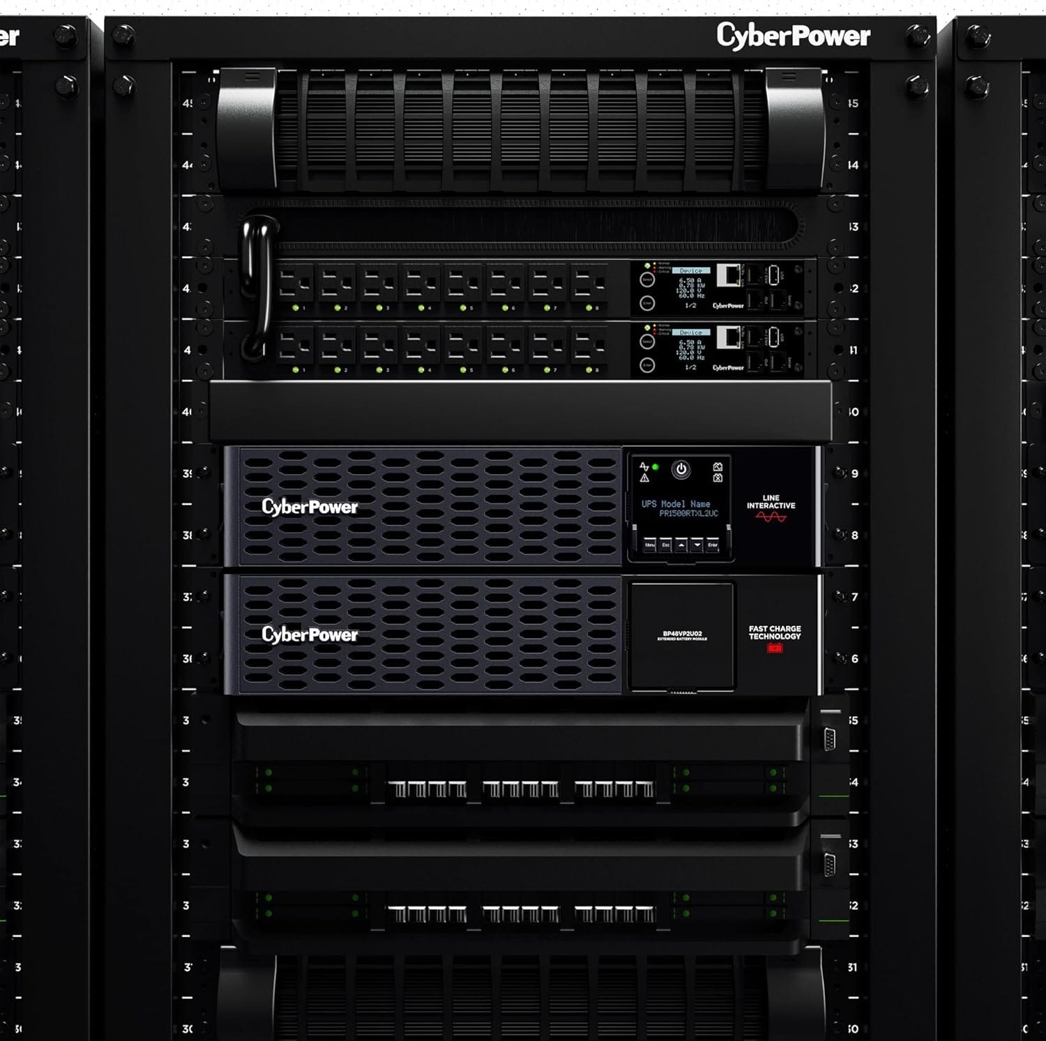 CyberPower Smart App Sinewave UPS Battery Backup and Surge Protector, 1500VA/1500W, 8 Outlets, 2U Rack/Tower - Certified Refurbished