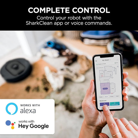 Shark AI Robot Vacuum with HEPA Self-Empty Base, LIDAR Navigation, Pet Hair, Alexa & Wi-Fi, Black - Open Box