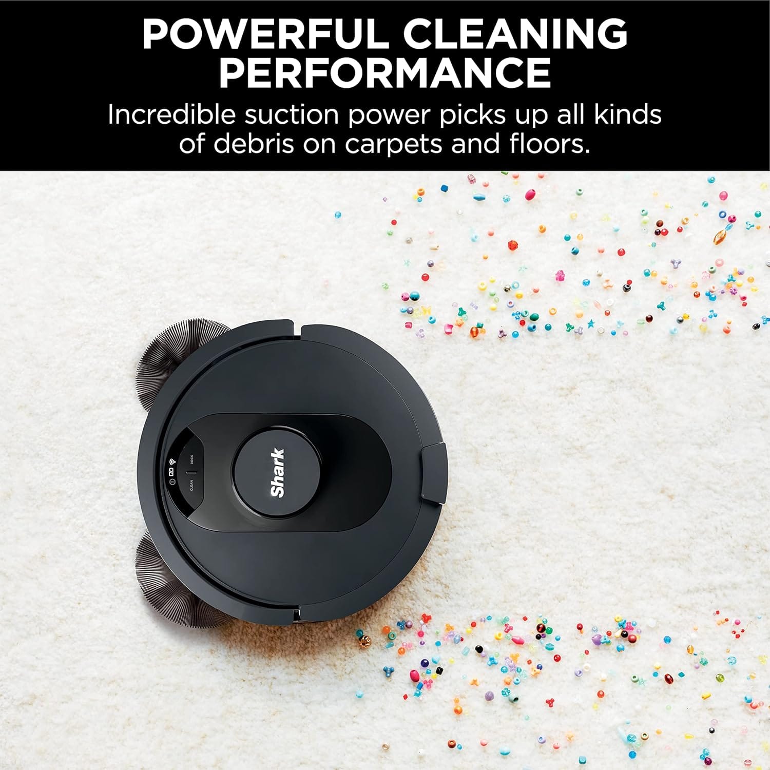 Shark AI Robot Vacuum with HEPA Self-Empty Base, LIDAR Navigation, Pet Hair, Alexa & Wi-Fi, Black - Open Box