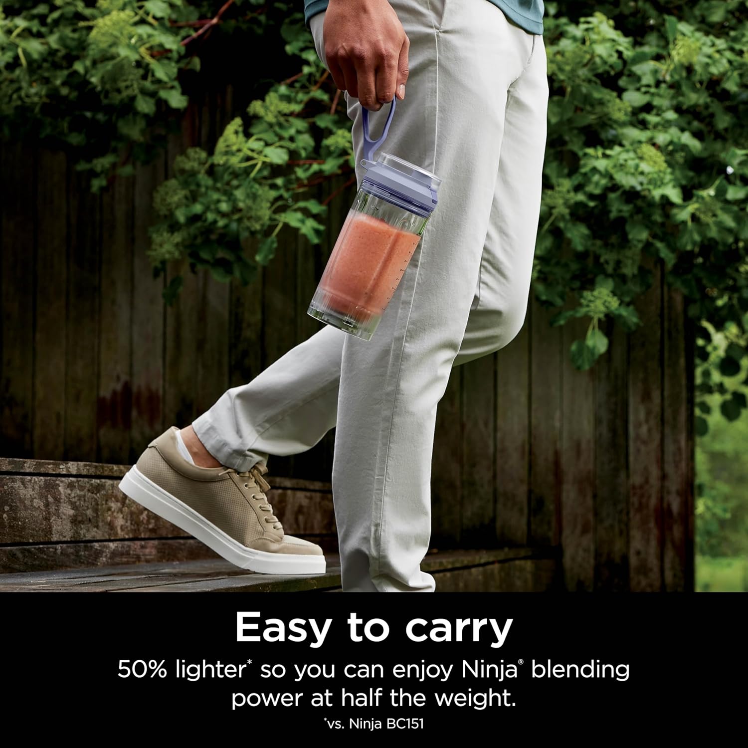 Ninja Blast Max Personal Cordless Blender for Smoothies, Blend, Ice Crush, 22 oz. Twist & Go Vessel, Lavender - Certified Refurbished