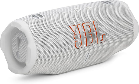 JBL Charge 6 Portable Waterproof Speaker with Built-in Powerbank, White - Certified Refurbished